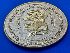 Vintage North American Hunting Club Life Member Belt Buckle - Perfect Gift 