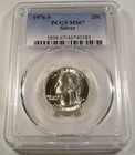1976-S PCGS MS67 SILVER WASHINGTON QUARTER VERY WHITE MS 67 25c