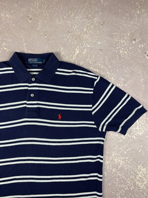 RARE Vintage 90s Polo Ralph Lauren Cotton Knit Chainmail Polo