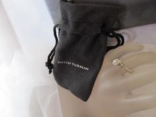 David Yurman Round Pave Diamond 18K Gold Sterling Silver Stackable Ring