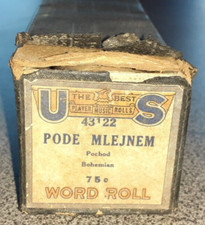 Vintage US Word Player Piano Roll  Pode Mlejnem  Under the Mill Bohemian 43122