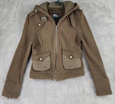 Blanc Noir Jacket Womens Large Green Full Zip Long Sleeve 90s Y2K Retro