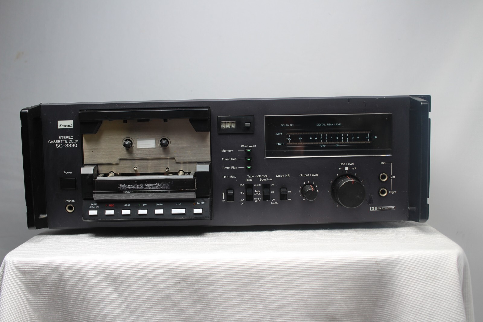Sansui SC3330 Stereo Cassette Deck NOT WORKING SOLD ASIS For Parts or