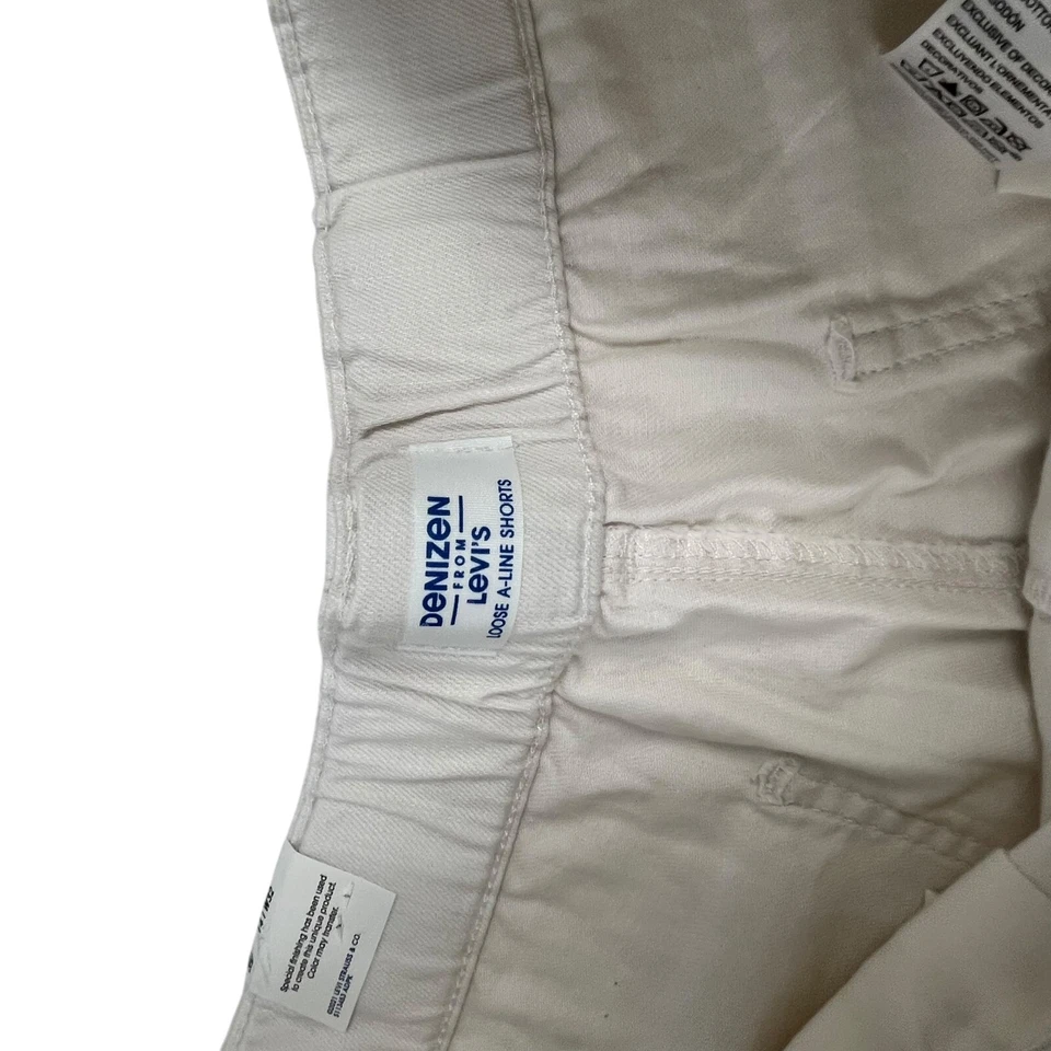 DENIZEN from Levi's A-Line Shorts Womens 14x32 White Loose Lightweight Relaxed - Изображение 4 из 4