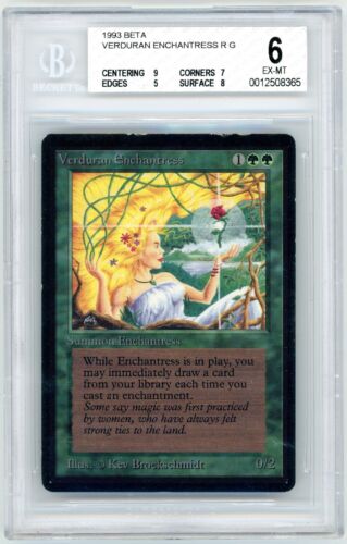 Verduran Enchantress Limited Edition Beta # 223 Magic the Gathering BGS 8! - Picture 1 of 2