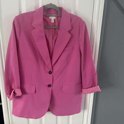 Ladies Blazer Size M Candy Pink New Single Breasted UK