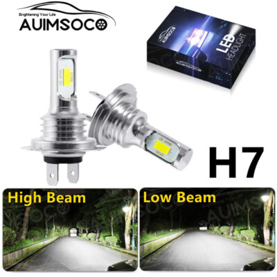 AUIMSOCO H7 LED Headlight Bulbs – 6000K High/Low Beam For VW Jetta 2006-2019, 4-Pack