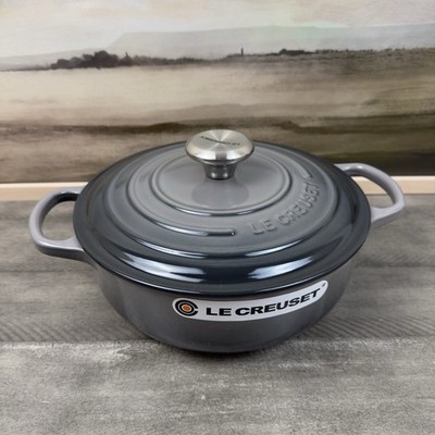 Le Creuset Enameled Cast Iron Signature Round Sauteuse 3 1/2-qt. Oyster Scuffed