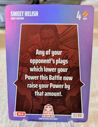 2025 Bo Jackson Battle Arena Update BONUS PLAY - Sweet Relish SSP BPL-16 FOIL