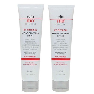 NEW 2 PACK Tinted Broad-Spectrum Facial Sunscreen SPF 41-3 Oz Physical Sunscreen