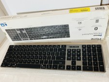 iHome Full-sized Black Bluetooth Keyboard Mac PC Compatible Wireless New