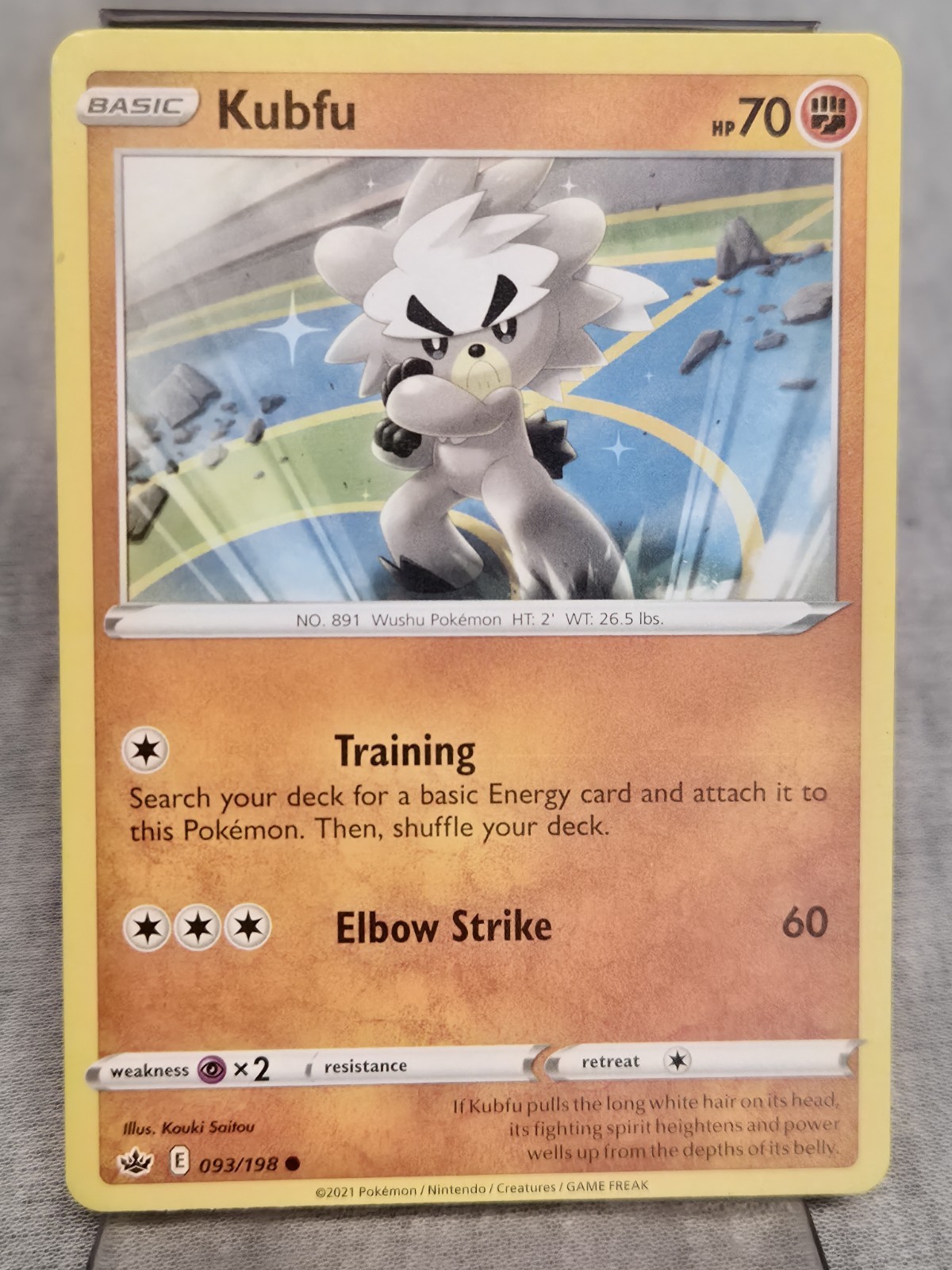 2021 Pokemon Card Chilling Reign Kubfu 93/198