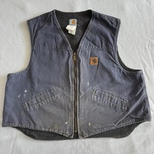 Vintage Carhartt Vest Men s 2XL V18PTL Sherpa Lined Regular Made In USA 2003