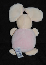 Doudou lapin blanc rouge carreaux AJENA