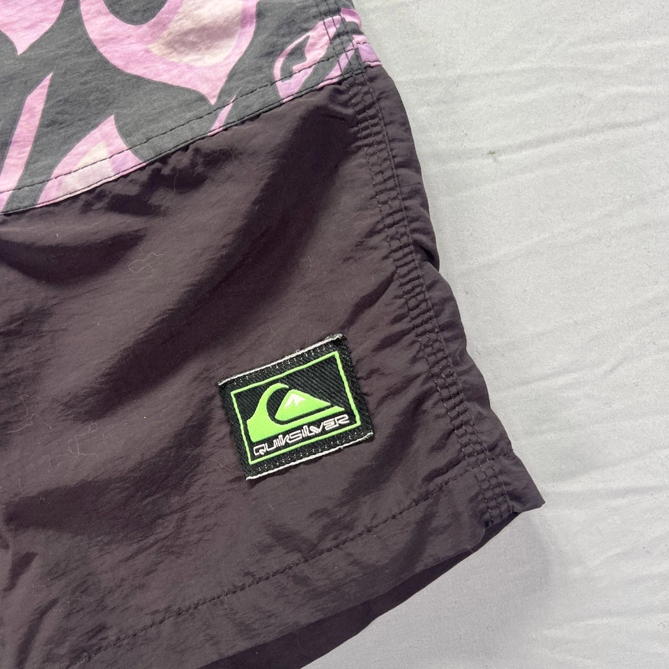 Pantalones Cortos de Natación Quiksilver De Colección Hombres 30 Cintura Rosa Geométrico Surf Años 90 Foto 4 de 4