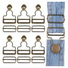 6 Sets Overall Buckles 1.25 Inch Metal Replacement Clips Adjustable No Sew