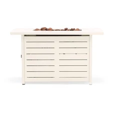 ROYAL GARDEN PROPANE FIRE PIT, 42" RECTANGULAR, TM22RTFTCRM - CREAM