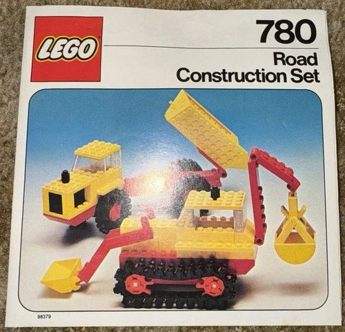 1976 Lego 780 Legoland Collection Road Construction Set With Papers