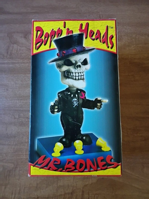 Bopp'n Heads MR. BONES Bobblehead in box Adams apple 