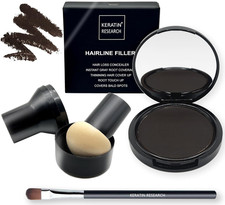 KERATIN RESEARCH Hairline Filler Unisex Mineral Powder Root Touch-Up Hair Loss C