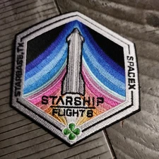 SPACEX -STARSHIP TEST FLIGHT-8  -SUPER HEAVY- Mission Authentic Employee PATCH