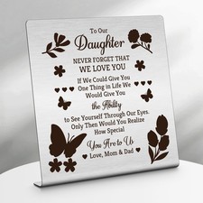 Daughters Gifts from Mom Dad Decorative Sign Inspirational Birthday Gifts for...