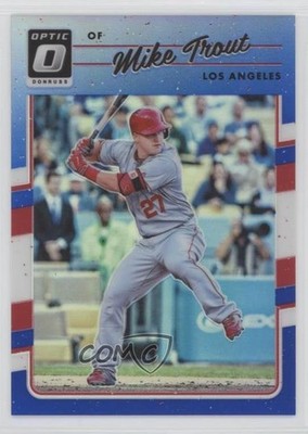 2017 Panini Donruss Optic Blue Prizm 65/149 Mike Trout #107 2d9