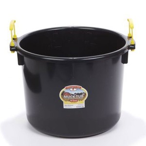 Little Giant 40qt Durable and Versatile Utility Muck Tub w/Handles, Black (Used)