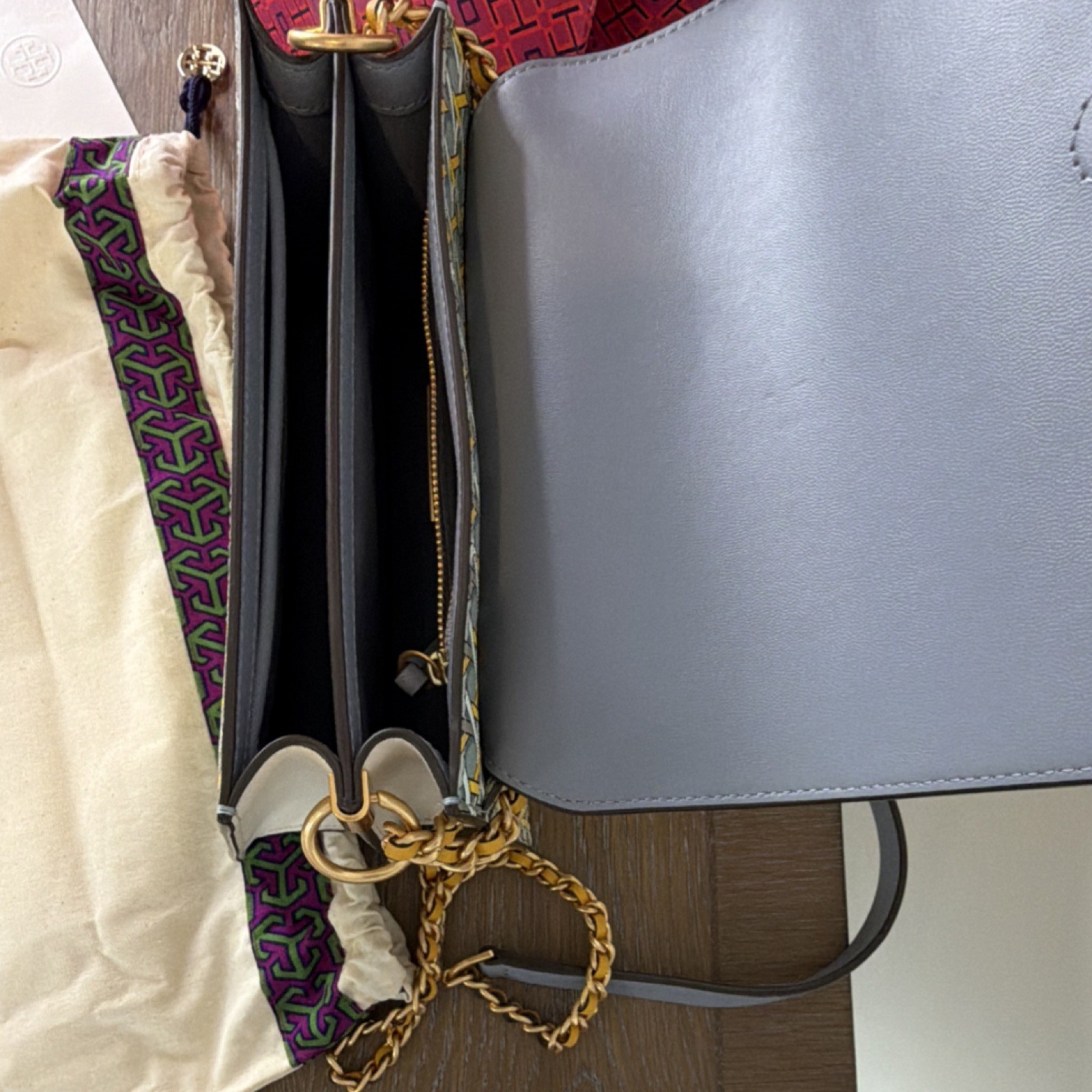 Tory Burch Geometric Pattern Chain Strap Shoulder… - image 5