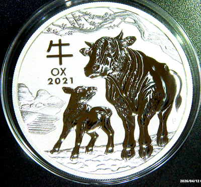 2021 Australia Year of the Ox 1oz 銀貨 2021 ** Australia $1 Lunar ** Year of the Ox ** 1 oz. .9999 Silver
