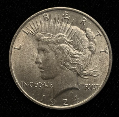1924 PEACE EAGLE SILVER DOLLAR COIN FAST SHIPPING VERY FINE VF