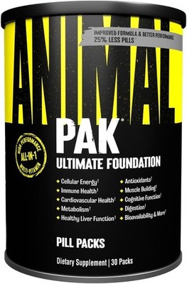 Animal Pak Daily Multivitamin for Men & Women | Energy & Immunity | 44 Day