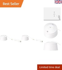 Durable Pull Cord Ceiling Switch 6 Amp, White - Perfect for Bathrooms (2 Pack)