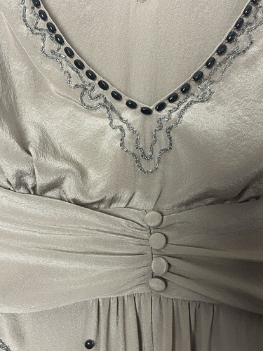 Vintage Ghost Silk Embellished Top UK 16 - Picture 4 of 10