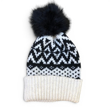 OLD NAVY Cuffed Pom Beanie Hat Women's Cuffed Knit Cap