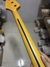 yellow electric Guitar Neck 20 Fret rosewood dot inlay matte for J Bass