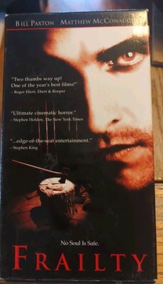 Frailty VHS Tape 2002 Bill Paxton, Mathew McConaughey Horror Serial Killer