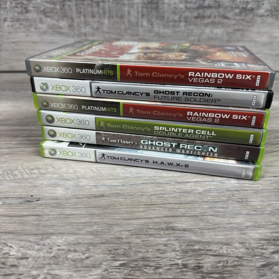 Lot 6  Xbox 360 Tom Clancy Games Splinter Cell Rainbow Six Hawx 2 Ghost Recon - Image 3 of 4