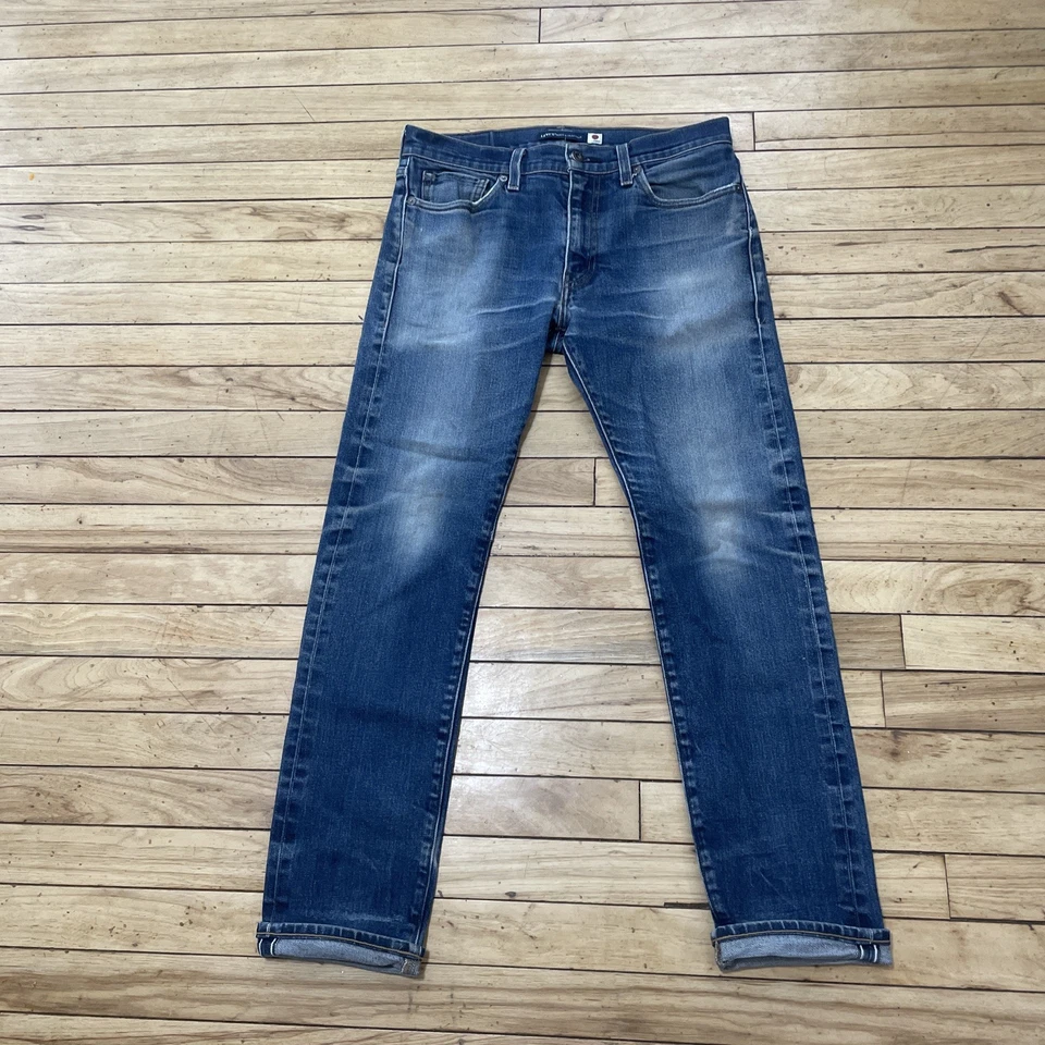 Jeans ajustados Levi's Made Crafted 511 tela japonesa ribete de mezclilla para hombre 32x32 azul Foto 3 de 4