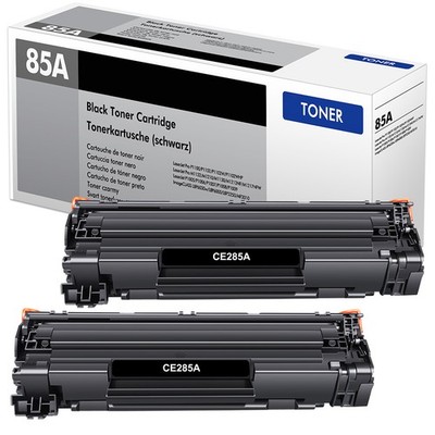 2PK CE285A 85A Black Toner Cartridge for HP LaserJet P1102 P1102W P1109 M1217nfw