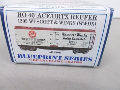 BRANCHLINE # 1205 ~ WESCOTT & WINKS 40' REEFER CAR # 1015 ~KIT~HO SCALE