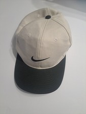Vintage Nike Hat Cap Snapback Beige Green Embroidered Logo Sportswear