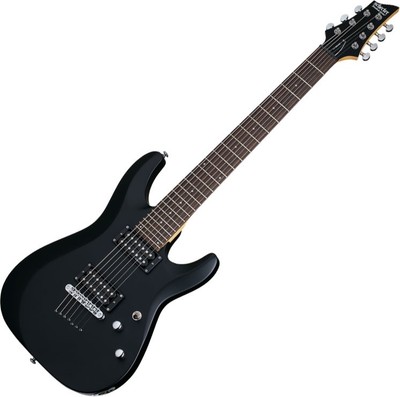 Schecter C-7 Deluxe Electric Guitar Satin Black