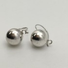 Vintage Sterling Silver 14mm Ball Hook Dangle Earrings Unmarked Tested 7.2g #64 — photo 10