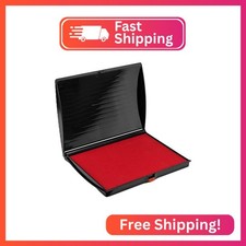 Large Premium Red Ink Stamp Pad - 5" by 7" - Quality Felt Pad