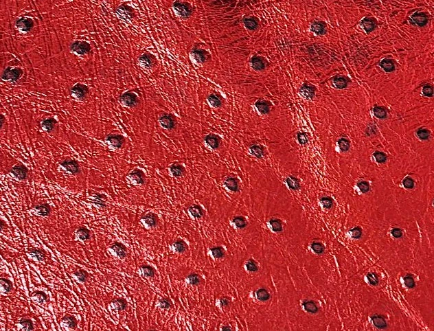 Cuero de vaca de avestruz rojo para joyería ropa gorras tapicería bolsos Foto 2 de 3