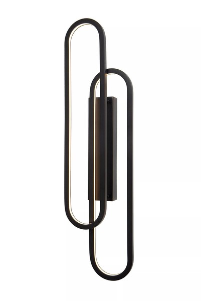 Led Wandleuchte Indirekt Aluminium Schwarz H:75 Cm 2700 K Wandlampe Wohnzimmer-image