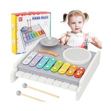 Kids Musical Instruments Piano Drum Set - 5 in 1 Montessori Toys fo... Fast Ship