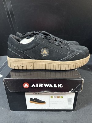 AIRWALK CAMINO - Men's Low Top Shoe - CN|EH|SR - Black/Gum - Size: 9.5 EE NWB