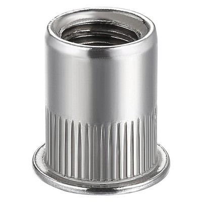 100Pcs Rivet Nut M8 Metric Stainless Steel 304 Finish Flat Head Rivnut Thread...